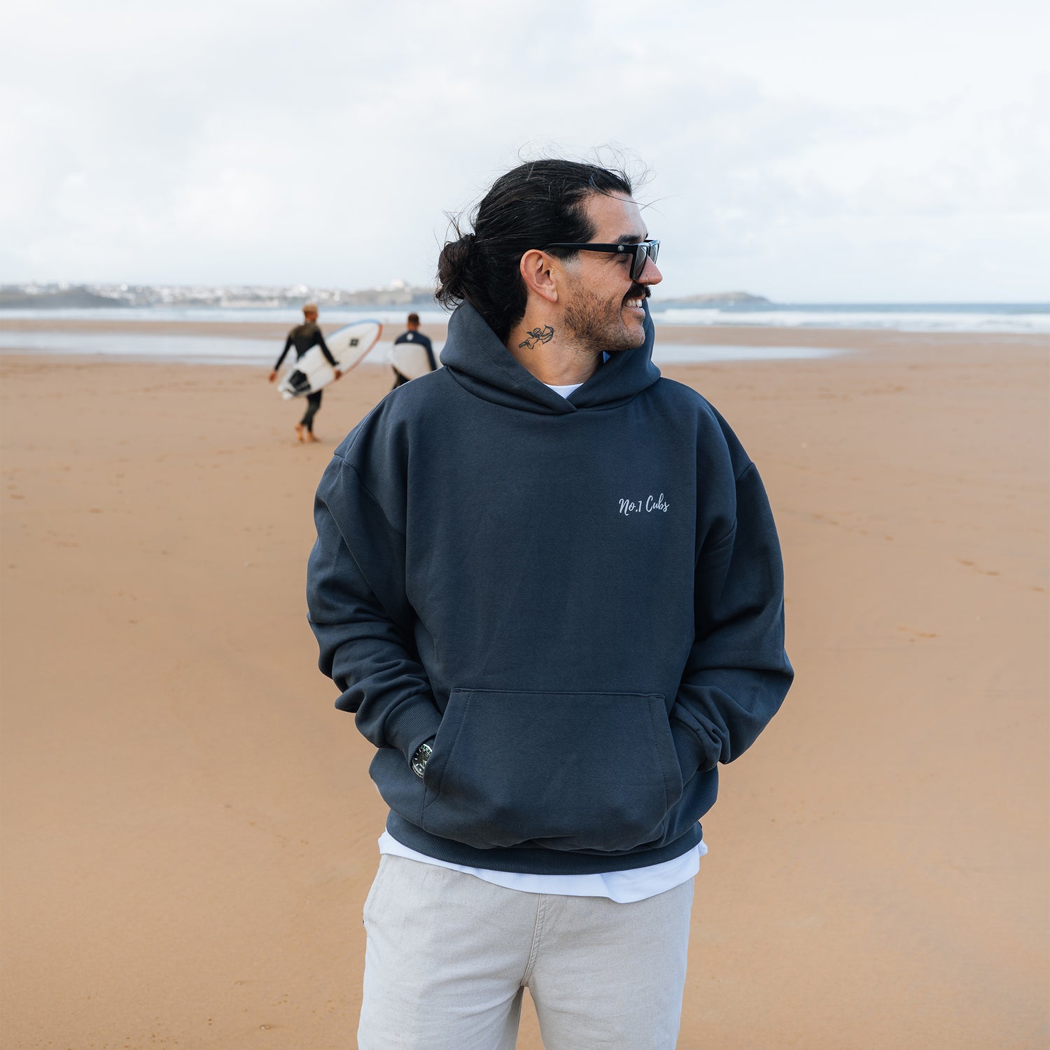 Waves Heavyweight Hoodie - Slate Grey