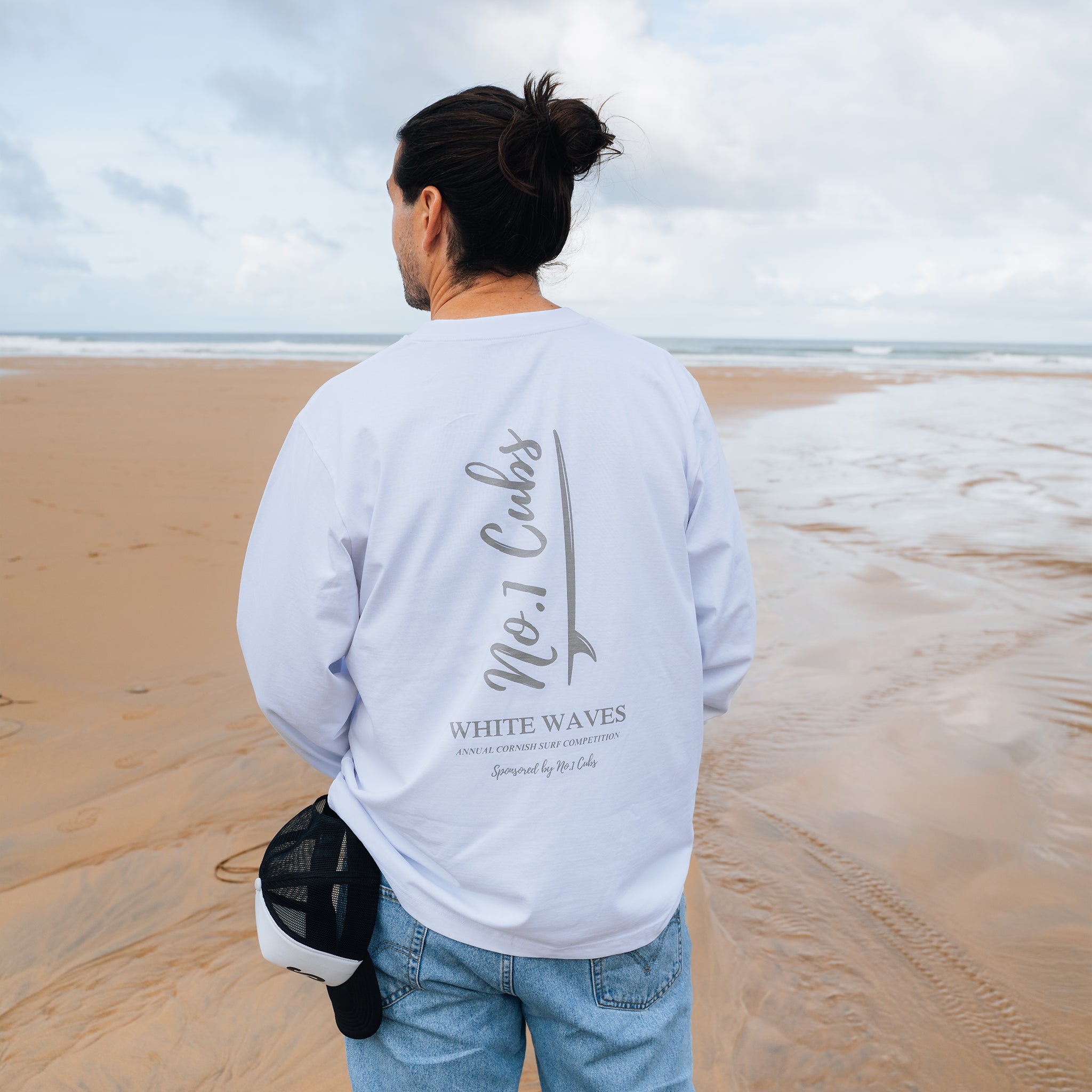 Waves Heavyweight Relaxed Long Sleeve T-Shirt - White