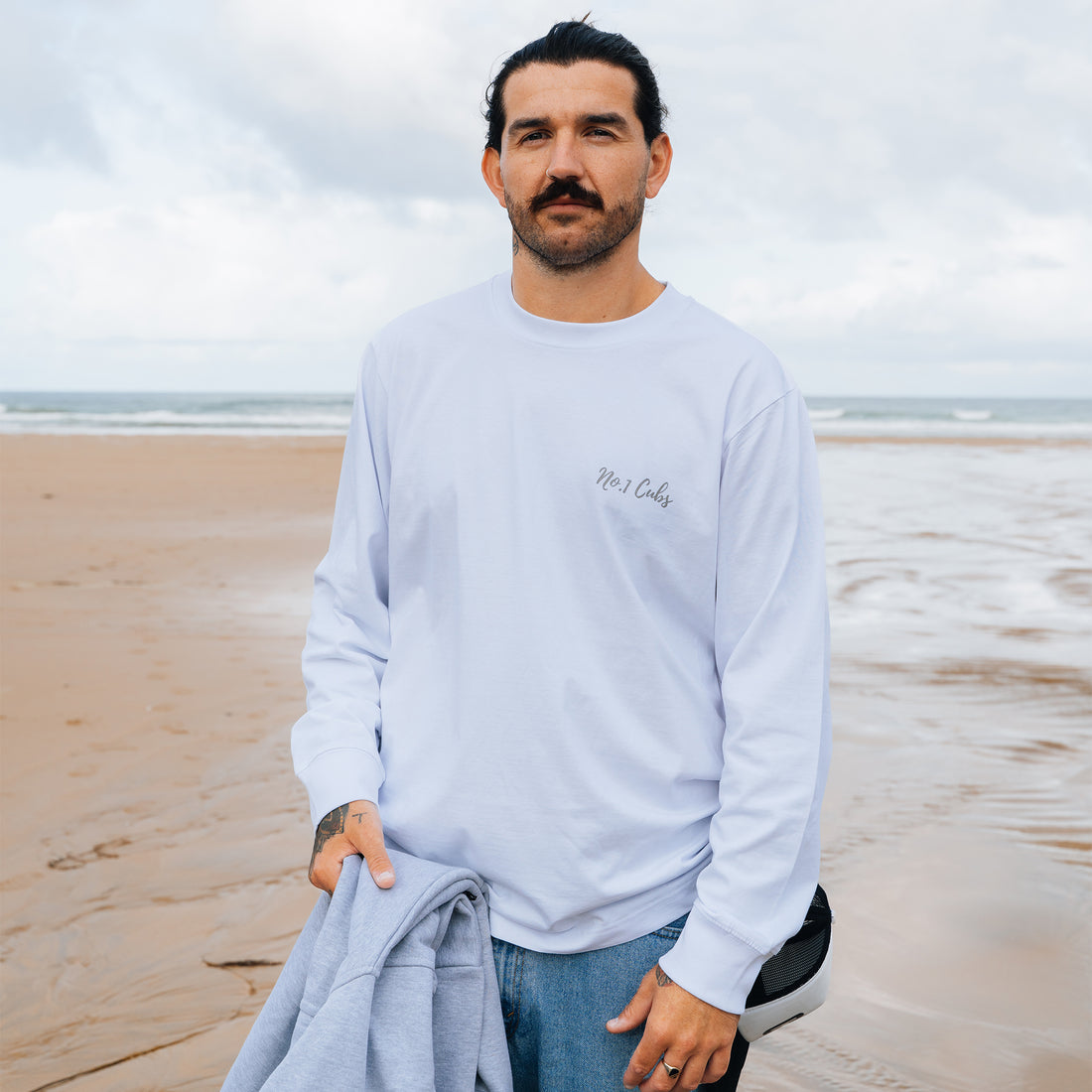 Waves Heavyweight Relaxed Long Sleeve T-Shirt - White