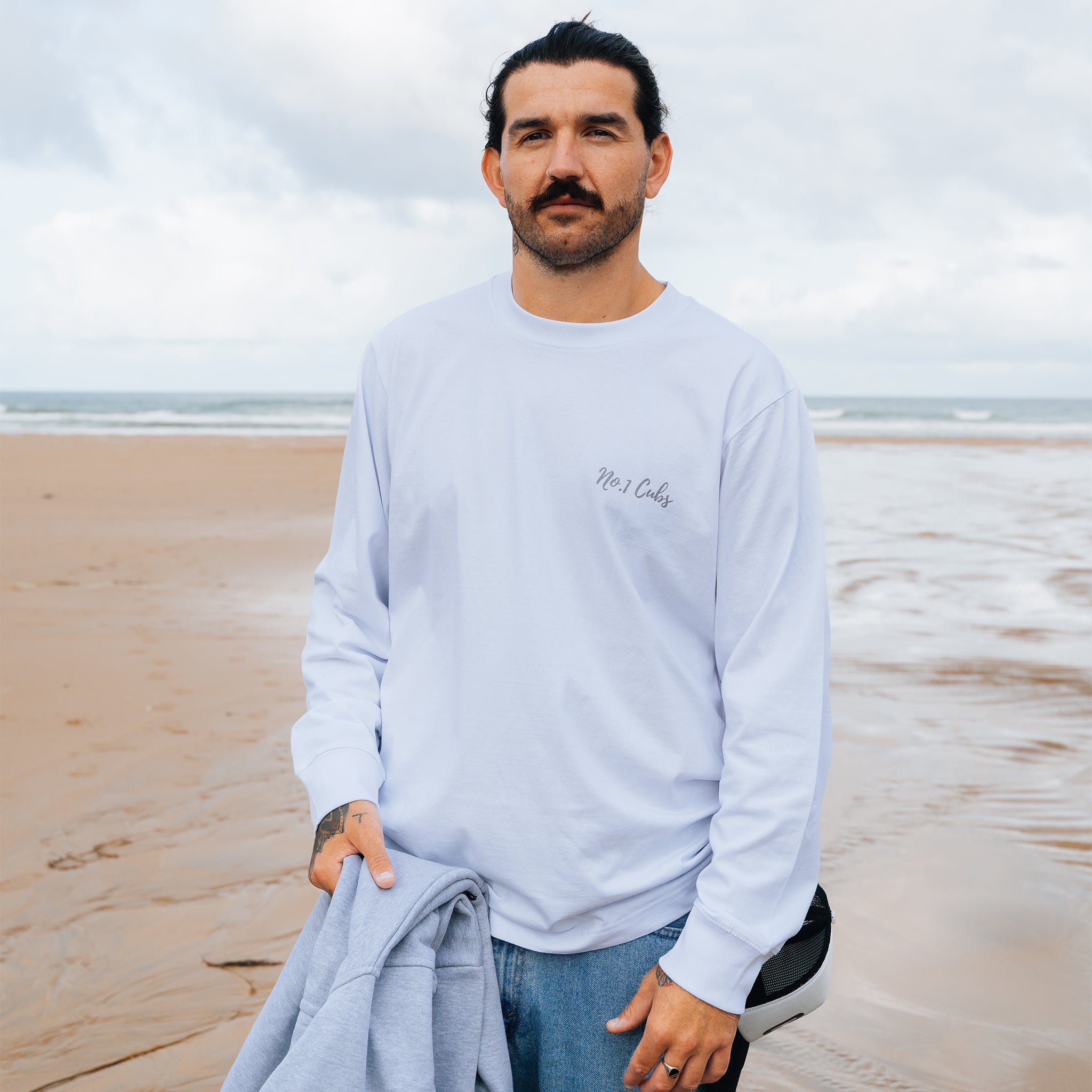 Waves Heavyweight Relaxed Long Sleeve T-Shirt - White