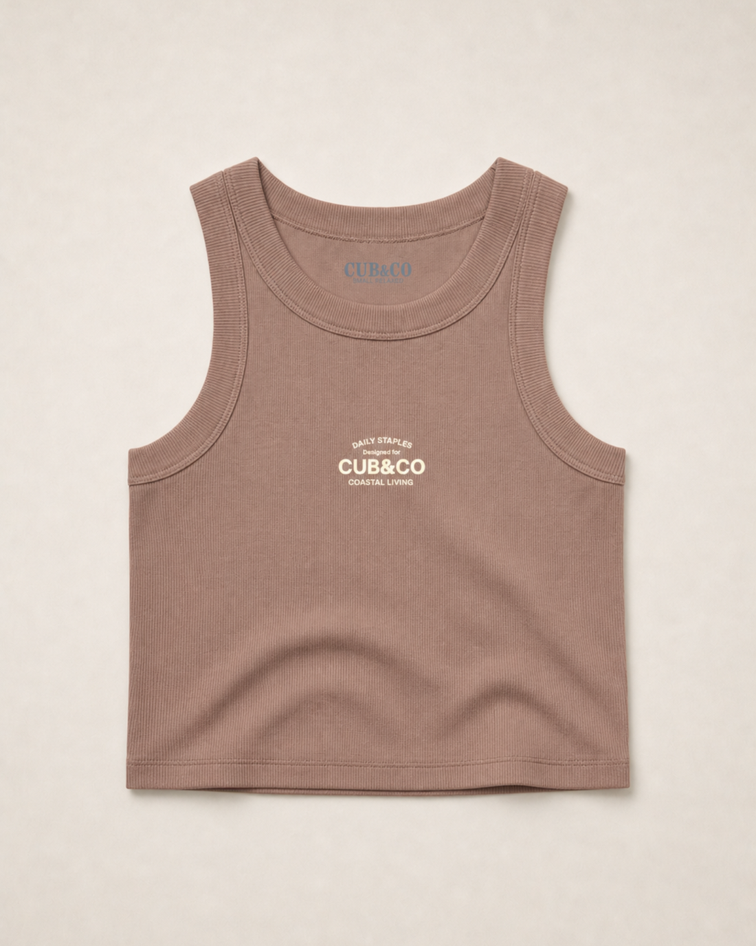 Cub&amp;Co Ribbed Vest - Clay Rose