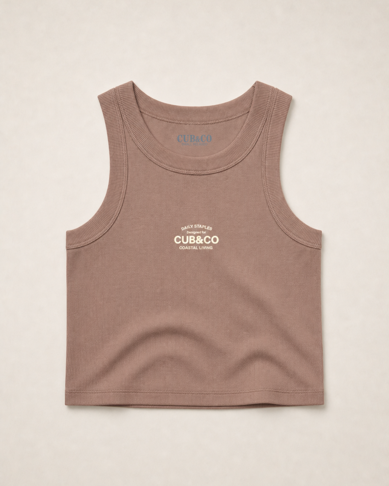 Cub&amp;Co Ribbed Vest - Clay Rose
